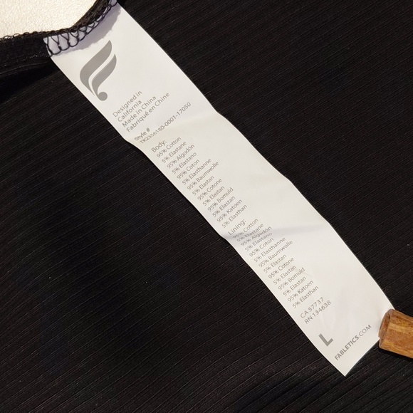 Fabletics High Neck Rib Built-In Bra Tank - Picture 9 of 9